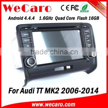 Top Version Android 4.4.4 navigation system 2 din for audi tt car dvd gps mirror link tv tuner 2006-2014