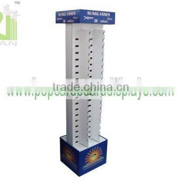 Rotating cardboard sunglass display stand,cardboard display stand for sunglass