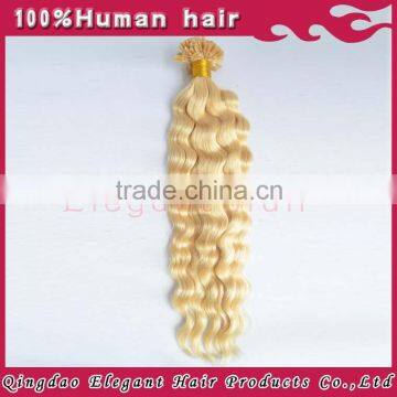 5a grade blonde 1g per strand 100% cheap remy u tip hair extension wholesale