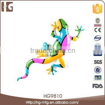 Wholesale gecko shaped outdoor metal garden art wholesale