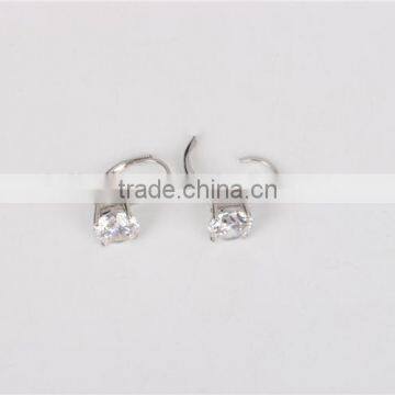 14KT Solid White Gold Simple Jewellery Design Lever Back Earrings photo-5