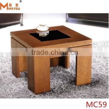 solid wood glass center coffee table