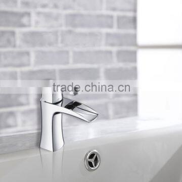 Solid Brass Chrome Plated Modern Long Neck Basin Tap photo-3