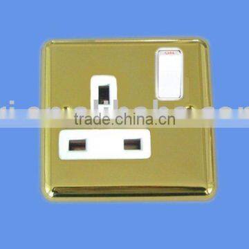 wall switched socket ( metal panel)