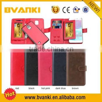 wholesale alibaba For Samsung Galaxy NOTE 4 Leather Wallet Flip Pouch Stand Case Cover free sample