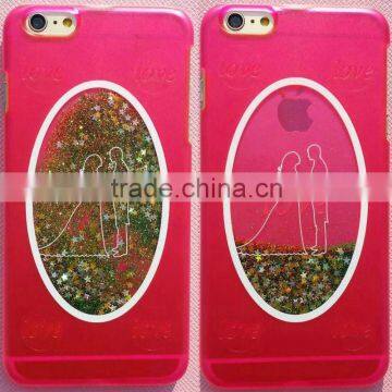 Flowing Sand Dynamic Liquid Glitter Bling Star Clear Hard Case for IPhone 6 photo-3