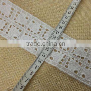 Cotton Fabric Base Emboridery Lace for Ladies Top Neckline -- H1660 photo-3