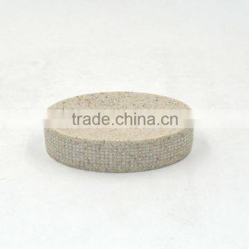 Lattice Pattern Polyresin Sandstone Bathroom Accessories Set photo-4