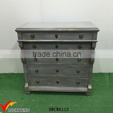 Fuzhou Furniture Factory Distressed Stained Wood Cabinet