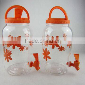 wholesale plastic cold water dispenser PET Beverage dispenser 3.8L