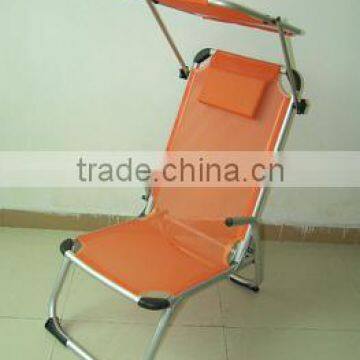 Aluminum leisure beach chair sun shade