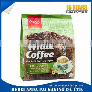 Gravure Printing Plastic Laminated Bag for White Coffee Packaging Hot Sale