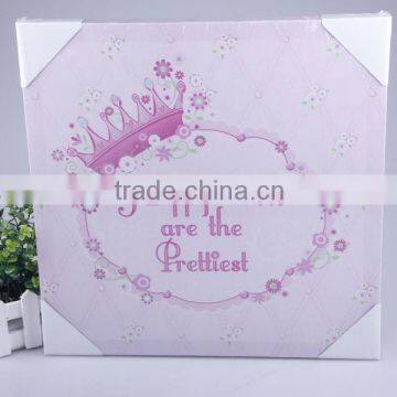 canvas arts pink theme girls room decoration canvas printing