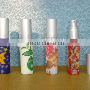 perfume glass vial with transfer printing