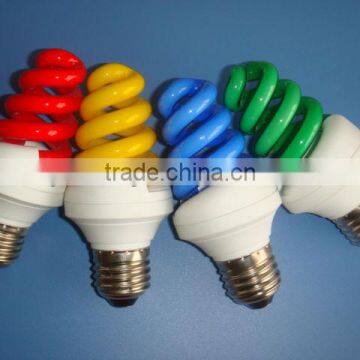 cheap color CFL 240V full spiral type 15W/18W 20W E27 CE/ROHS approve