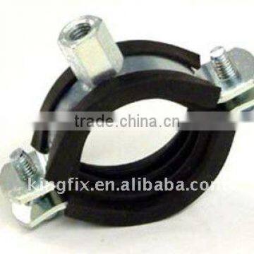 pipe clip with rubber