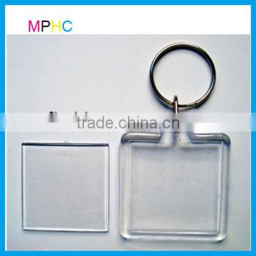 Cheap Promotional Square Blank Acrylic Keychain