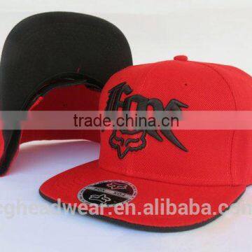 Custom snapback hats wholesale/snapback cap/custom blank snapback cap with leather brim