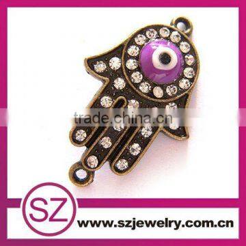 G21 hotsale rhinestone crystal hamsa hand evil eye charms wholesale