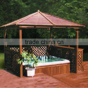 MONALISA CLASSICAL OUTDOOR WOOD ARBOR for SPA(M-905, 3.0*3.0*2.9M)