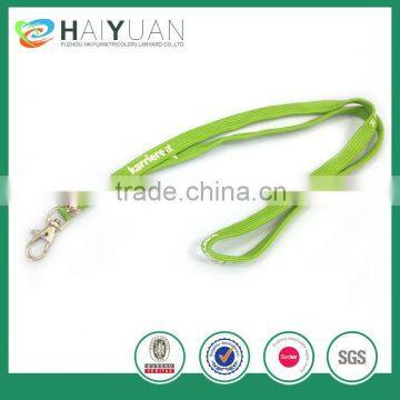 light green tube lanyard with logo customized