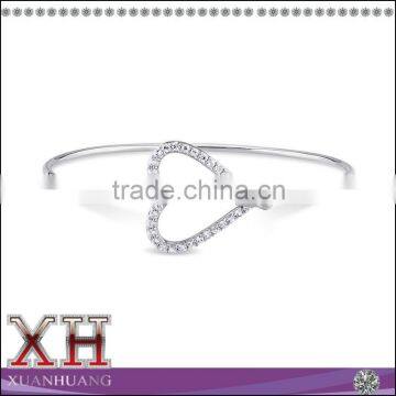 Heart Jewelry Collection Sterling Silver AAA CZ Bangles