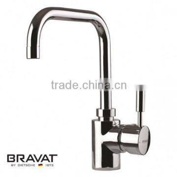 Exquisite brass body long neck commercial kitchen faucet F75051C-A