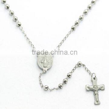 rosary christian necklace stainless steel beads for rosary making cross pendants rosaries religious catholicb baby jesus