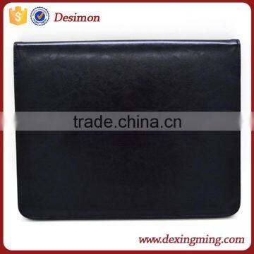 Custom Design pu Leather Laptop Sleeve /holster Magnetic Button Shenzhen Leather Laptop Sleeve