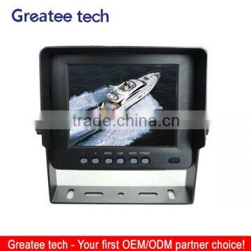 factory best 5 Inch waterproof LCD digital car Monitor with 2CH for fire truck