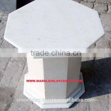 White Marble Table Base