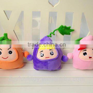 plush fruits shape toy/cute peach oranges plush toy