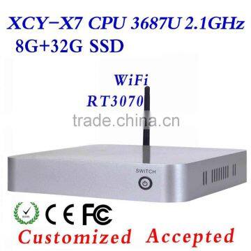 The Highest Ratio Of Intel I7 3687U 8gb Ram 32gb Ssd Mini Desktop Computer Fan Thin Client Support Hd Video Mini PC