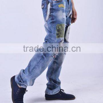 High Quality New Fashion Designer Jeans Men Distrressed Casual Denim Mens Jeans