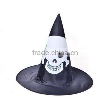 Black witch hat with print