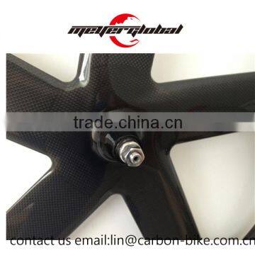 MeyerGlobal Best Quality 700C Chinese 5 Spoke Carbon Track Fixie Wheels Single Speed T800 photo-4