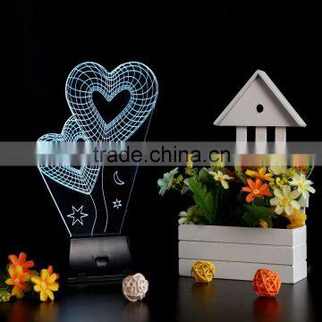 Valentine's Day Christmas Gift 3D Visual LED Night Light Creative Lava Table Lamp Novelty Lighting luz de noche Rose/Heart/Sky