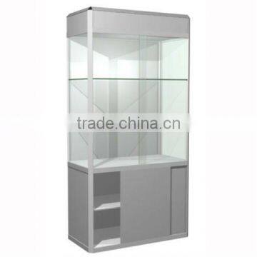 portable lockable glass showcase cabinet