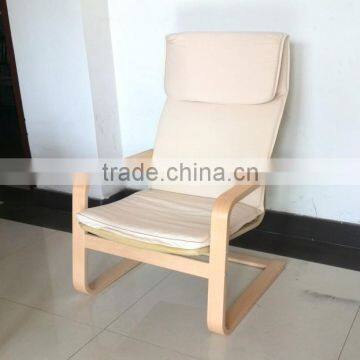 white wooden leisure chair