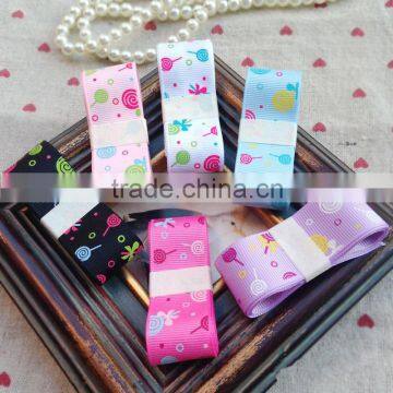 Decorative Custom inch grosgrain printed ribbon for company logo