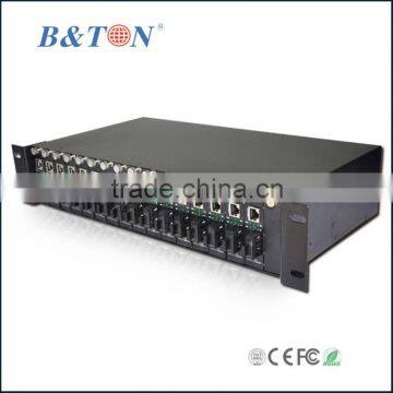 Good Price Fiber media converter 16 port 2u rack mount chassis