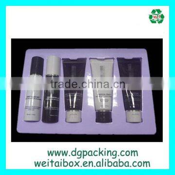 Purple Plastic Cosmetic Trays , Vacuum Formed PET Skin Care Blister Packaging