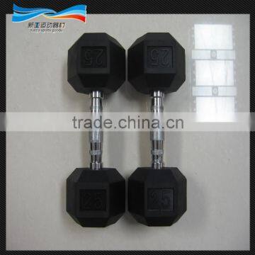 Hex Rubber Coated Dumbbell