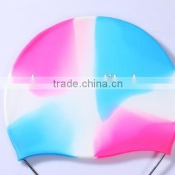 Custom design Rainbow silicone original swim cap