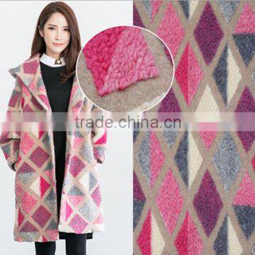 Checks Tweed Fabric Heavy Woolen Fabric worsted spring and autumn fashionable dress DIY