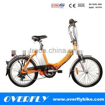 EN15194 certificated Electric folding bicycle with pedelec XY-EB003F