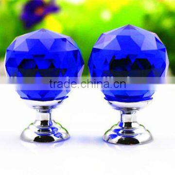 Cheap price different colors crystal blue glass door knob