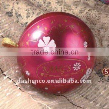 Christmas ball tin box