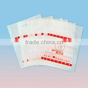 Die cut handle clear plastic packaging bags for shopping