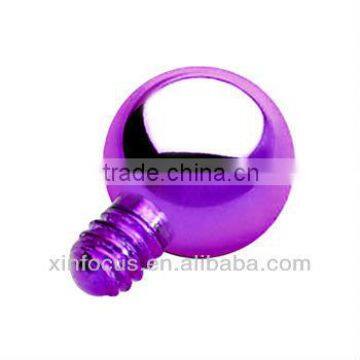 Purple Anodized Titanium Ball Dermal Top body piercing accessories